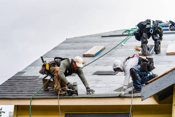 Professional Roofing technician working in Bond, CO